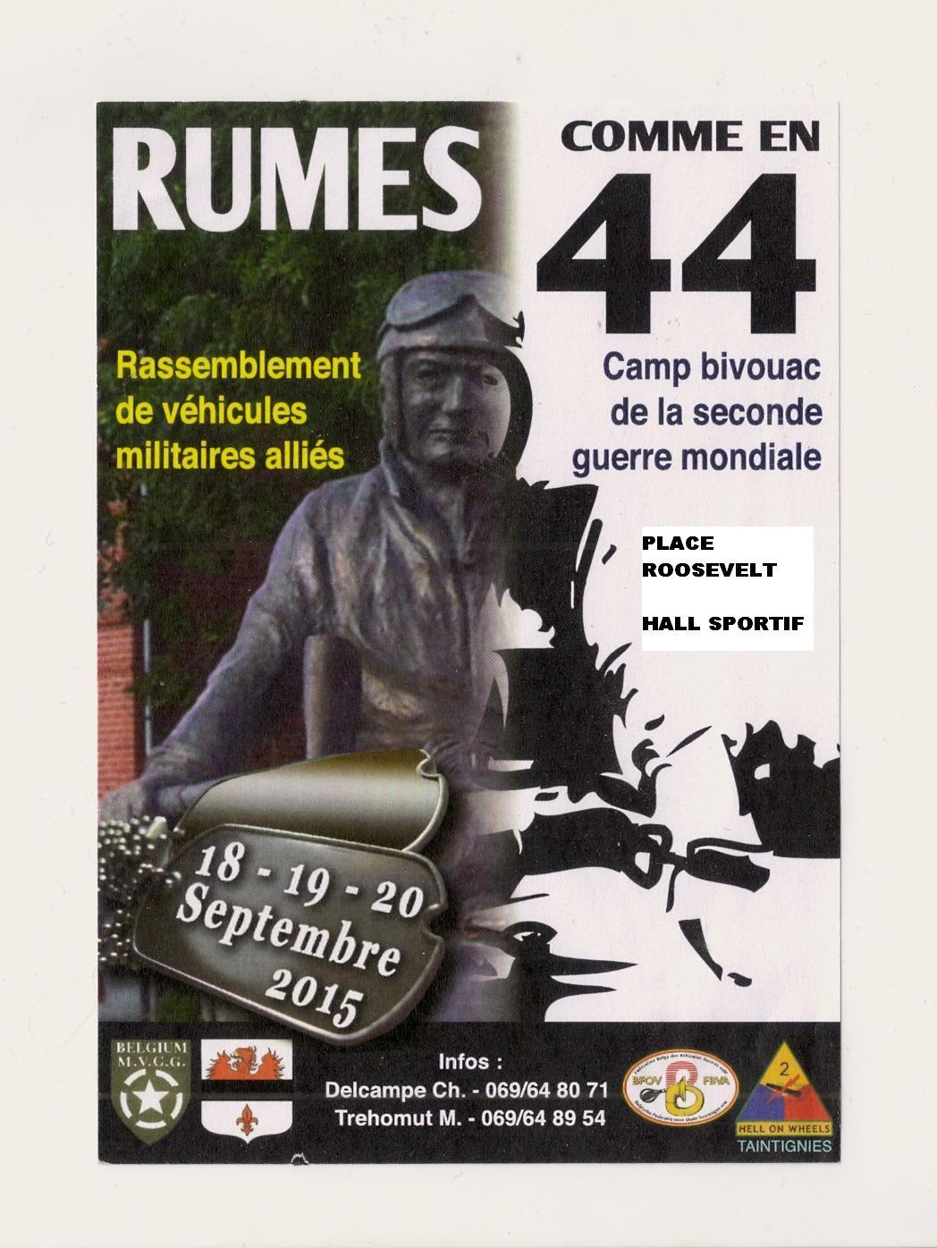 affiche 2015 Rumes comme en 44 2nd armored taintignies