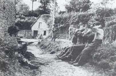 soldats  de le 2nd armored division en tenues camouflées en juin 1944
